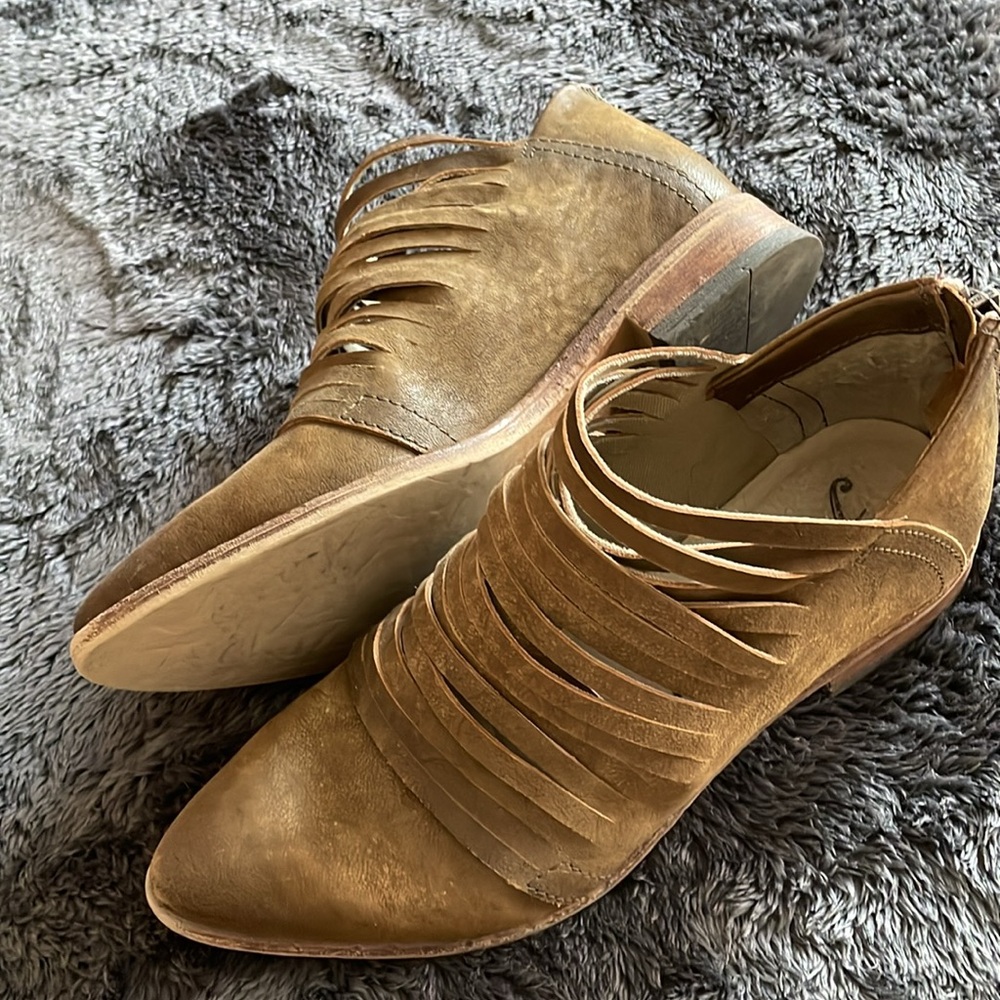 Free People Brown Lost Valley Ankle Booties
